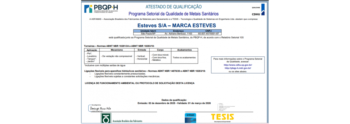 Certificado PBQP-H