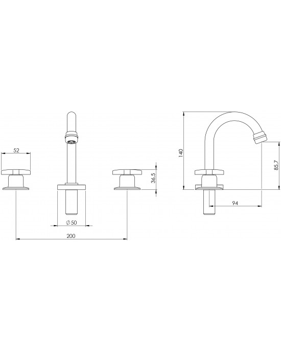 Misturador Banheiro Mesa Bica Alta ¼ Volta Alfa C34 Cromado Esteves VML220CWB