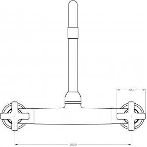 Misturador Cozinha Parede Bica Móvel ¼ Volta 1258 Alfa C34 Cromado Esteves VMP200CWB