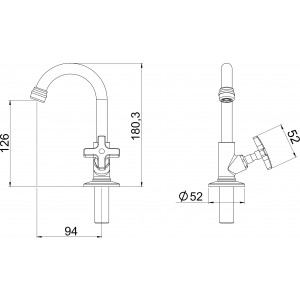 Torneira Banheiro Mesa Bica Alta 1198 Alfa C34 Cromado Esteves VTL220CWG