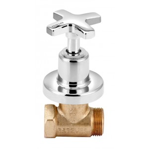 Acabamento Registro Pequeno 1/2,3/4,1 Alfa C34 Cromado Esteves VAD205CWB