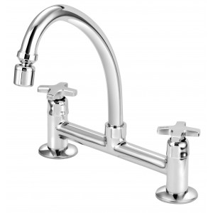 Misturador Cozinha Mesa Bica Móvel ¼ Volta 1256 Alfa C34 Cromado Esteves VMM200CWB