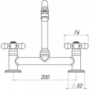 Misturador Cozinha Mesa Bica Móvel ¼ Volta 1256 Classic C52 Cromado Esteves VMM685CWB