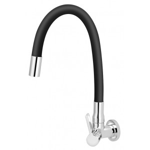 Torneira Cozinha Parede Bica Articulada Preta Versata Esteves VTP565CWB