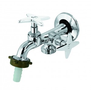 Torneira Tanque com Derivação Máquina de Lavar 1131 Eco C23 Cromado Esteves VTD023CWG