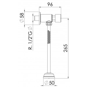 Válvula Mictório 2570 EstevesMatic Cromado Esteves VTA010CWB