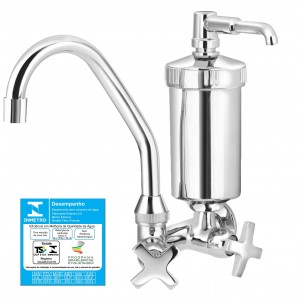 Torneira Cozinha Parede Com Filtro ABS ¼ Volta Alfa C34 Cromado Esteves VTF220CWB