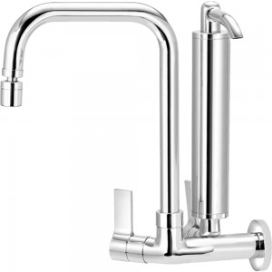 Torneira Cozinha Parede Com Filtro  ¼ Volta Bica Móvel  Clean C62 Cromado Esteves VTF801CWB
