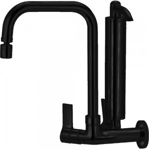 Torneira Cozinha Parede Com Filtro  ¼ Volta Bica Móvel  Clean C62 Preta Esteves VTF801CWB