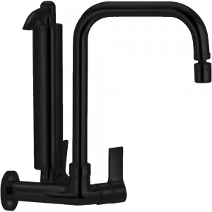 Torneira Cozinha Parede Com Filtro  ¼ Volta Bica Móvel  Clean C62 Preta Esteves VTF801CWB