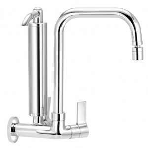 Torneira Cozinha Parede Com Filtro  ¼ Volta Bica Móvel  Clean C62 Cromado Esteves VTF801CWB