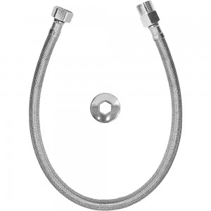 Flexível Trançado Inox1/2X30Cm Com Niple Solidario Cromado Esteves VLL345IWG