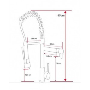 Monocomando Torneira Cozinha Gourmet Premium Cromado Esteves 65 cm VMI462CWC