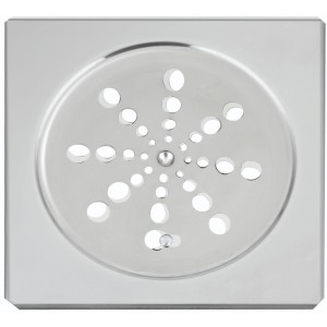 Grelha Inox Quadrada Sem Caixilio 150Mm Cromado Esteves VAD277IWB