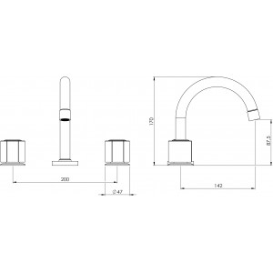 Misturador Banheiro Mesa Bica Alta ¼ Volta Mônaco C40 Cromado Esteves VML889CWB