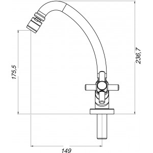 Torneira Cozinha Mesa Bica Móvel ¼ Volta 1167 Orion C37 Cromado Esteves VTM090CWB