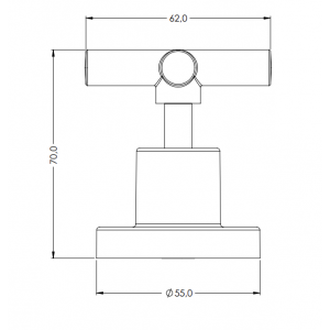 Acabamento Registro Pequeno 1/2,3/4,1 Orion C37 Cromado Esteves VAD830CWB