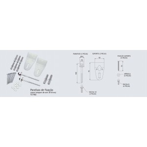 Parafuso Fixação Tanque 1/4X100Mm (Par) Aço 1020 Cromado Esteves VPF980CWG