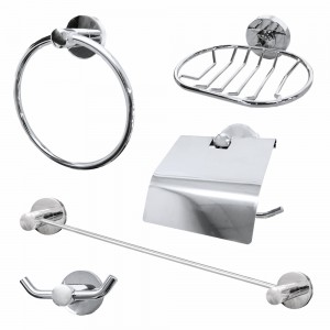 Kit Acessórios Redondo 5 Peças - Aluminio Cromado Esteves VAD077CWC