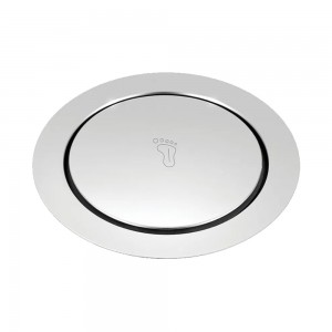 Grelha Inox Pop Up  Click Redonda com Caixilho 150Mm Cromado Esteves VAD515IWC