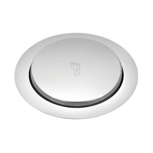 Grelha Inox Pop Up  Click Redonda com Caixilho 150Mm Cromado Esteves VAD515IWC
