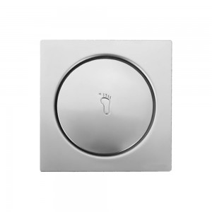 Grelha Inox Pop Up  Click Quadrada com Caixilho 100Mm Cromado Esteves VAD710IWC