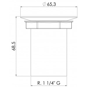 Válvula Tanque Plus L.2.1/2X1.1/4 Sem Ladrão Cromado Esteves VVT236CWB