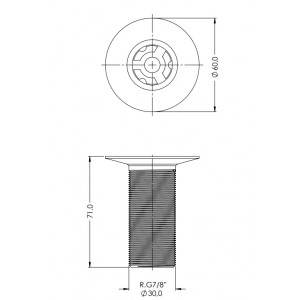 Válvula Lavatório Sem Ladrão 2.3/8X1 Cromado Esteves VVL216CWB